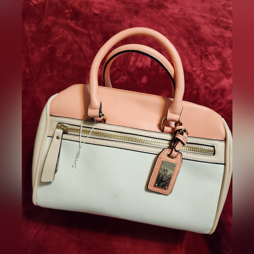 Aldo cream and coral purse
